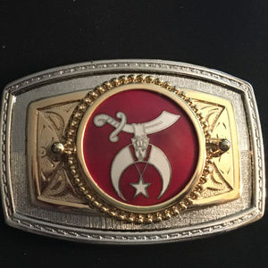 NEW~Men's Shrine Emblem Belt Buckle